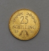 Zlatý 25 Schilling 1931 - Super Stav!