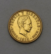 Zlaté 5 Pesos 1915 - José Martí - Kuba - Vzácné!