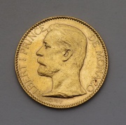 Zlatý 100 Frank 1901 A - Albert I. - Monaco - Vzácný!