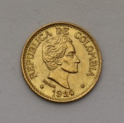 Zlaté 5 Pesos 1924 - Kolumbie - Vzácné!