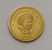 Zlaté 100 Pesos 2001 - Hermann Stix - Chile - Vzácné!