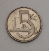 5 Koruna 1927 Československo - Vzácná!