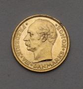 Zlatý 20 Kroner 1908 VBP - Frederik VIII. - Dánsko - Vzácný!