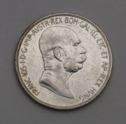 Stříbrná 5 Koruna FJ I. 1908 bz - Jubilejní!