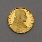 Zlatá 100 Lire 1954 - Pius XII. - AN XVI. - Vatikán - Vzácné!