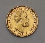 Zlatý 20 Kronor 1895 EB - Oskar II. - Švédsko