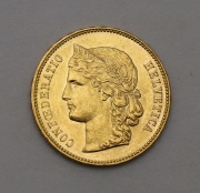 Zlatý 20 Frank 1895 B - Helvetia