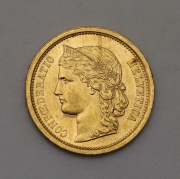 Zlatý 20 Frank 1886 B - Helvetia