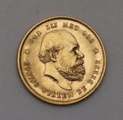 Zlatý 10 Gulden 1876 - Willem III. - Holandsko