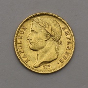 Zlatý 20 Frank 1814 A - Napoleon I. - R!