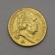 Zlatý 20 Frank 1817 L - Ludvík XVIII. - Francie - R!