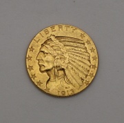 Zlatý 5 Dollar 1913 P - Indian Head - Nádherný!