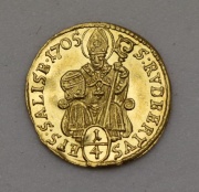 Zlatý 1/4 Dukát 1705 - Johann Ernst Thun von Hohenstein - Salzburg