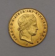Zlatý Dukát Ferdinanda I.(V.) 1848 E - Vzácný - TOP!
