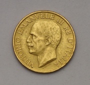 Zlaté 100 Lire 1923 R - Vittorio Emanuele III. - Vzácné!