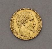 Zlatý 5 Frank 1854 A - Napoleon III. - Francie - Vzácný!