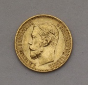 Zlatý 5 Rubl 1897 (АГ) - Rusko - Mikuláš II.