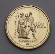 Zlatý 100 Dollar 1976 - Elizabeth II. - Olympiáda Montreal!