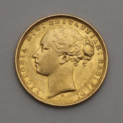 Zlatý Sovereign / Libra 1872 M - Victoria - Mladý Portrét!