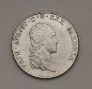 Stříbrný Tolar SGH 1808 - Friedrich August - Super Stav!