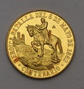 Zlaté 50 Pesos 1962 - Bitva 5.5.1862 - Super Stav!