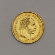 Zlatý 4 Forint / 10 Frank Františka Josefa I. 1871 KB