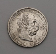 Stříbrná 1 Koruna FJ I. 1901 bz - Super Stav! Vzácná!