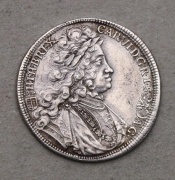 Stříbrný 1/2 Tolar 1718 KB - Karel VI.