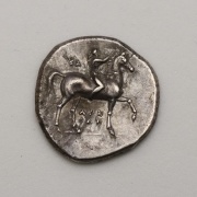 Stříbrná Didrachma/Nomos - Kalábrie-Tarent 281-276 přnl. - TOP